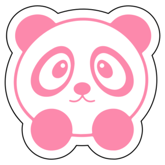 Sweet Little Panda Sticker (Pink)